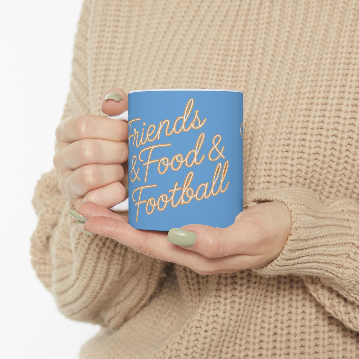 Friends, Food & Football Mug