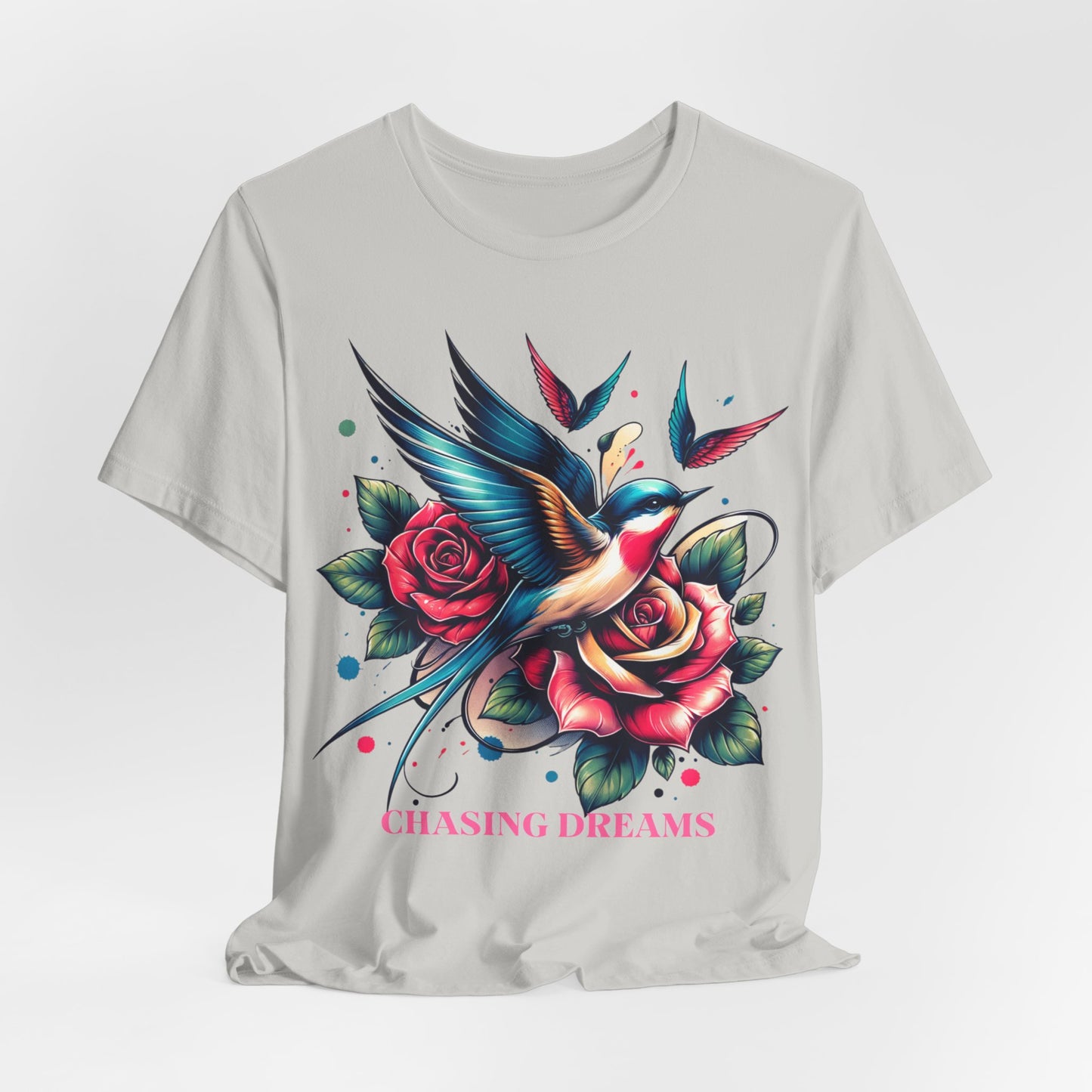 Chasing Dreams – Tattoo-Inspired Motivational Tee (Unisex, S–3XL)