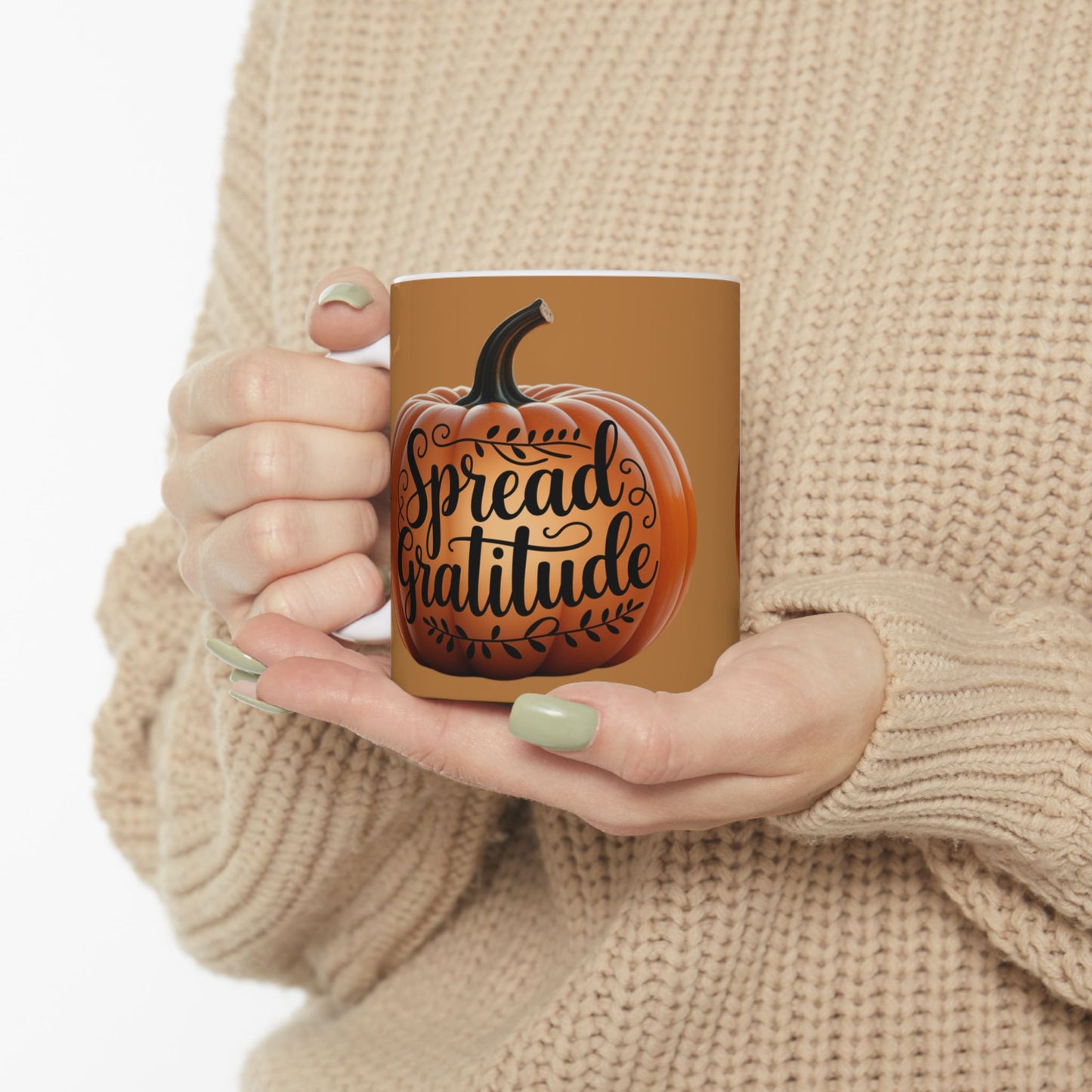 Spread Gratitude Pumpkin Mug