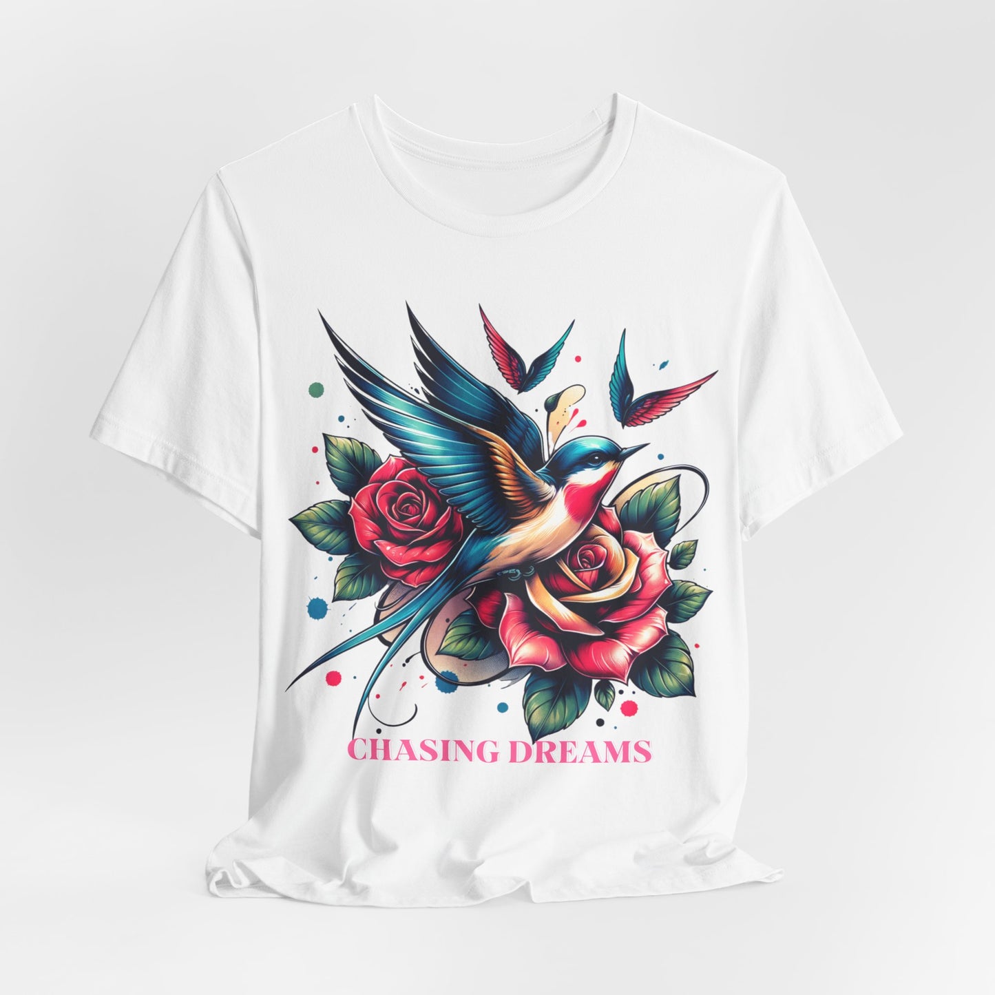 Chasing Dreams – Tattoo-Inspired Motivational Tee (Unisex, S–3XL)