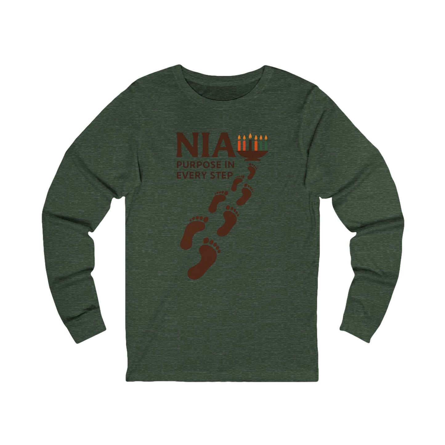 Nia Steps Purpose & Path Long-Sleeve Tee (Unisex S-2XL)