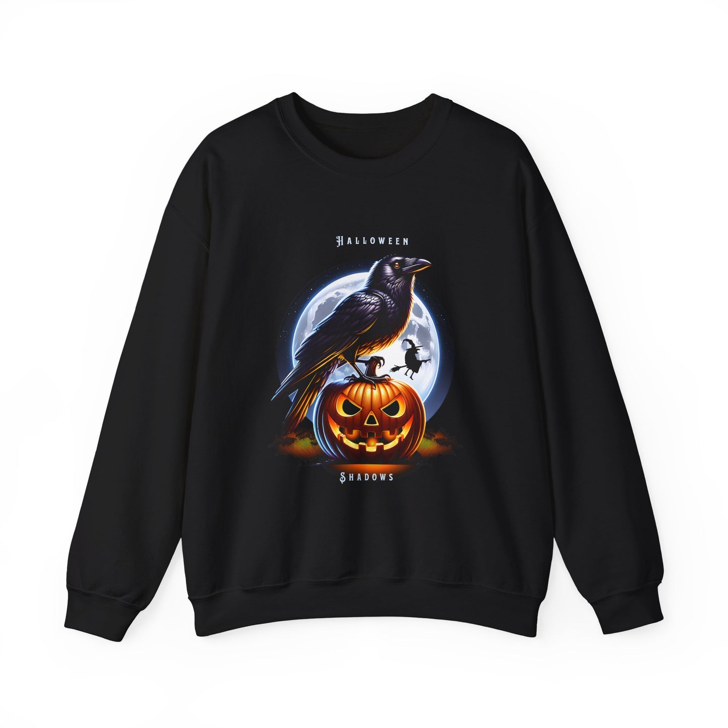 Halloween Shadows Raven Sweatshirt (Unisex S-2XL)