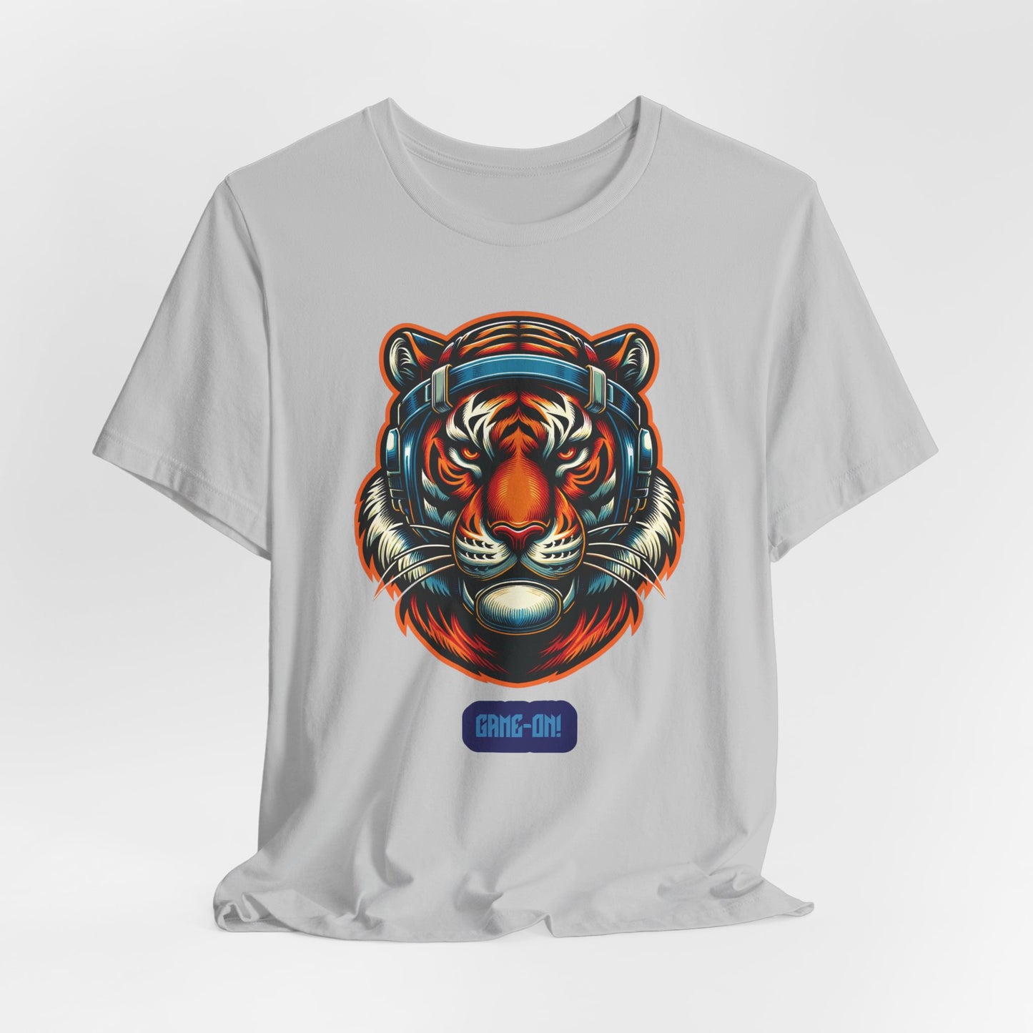 Focused Tiger – Motivational Gamer Graphic Tee (Unisex, S–5XL)