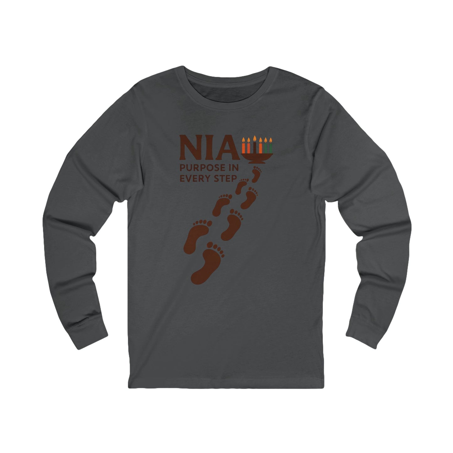 Nia Steps Purpose & Path Long-Sleeve Tee (Unisex S-2XL)