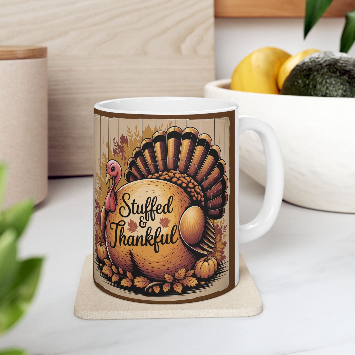 Thanksgiving Stuffed & Thankful Mug