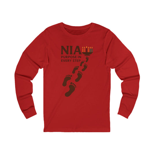 Nia Steps Purpose & Path Long-Sleeve Tee (Unisex S-2XL)
