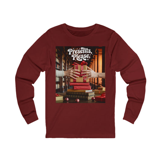Presents, Please Library Gift Long-Sleeve Tee (Unisex S-2XL)