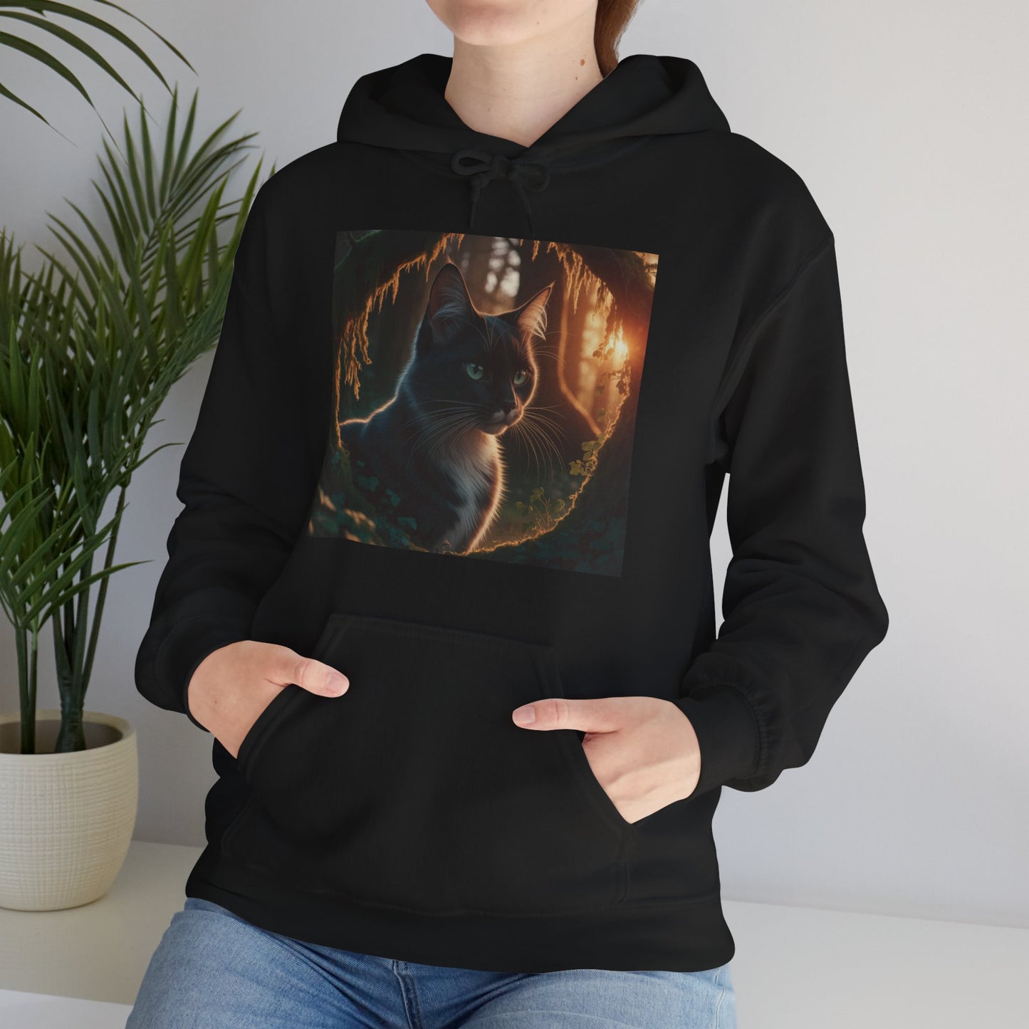 Whimsical Cat Graphic Hoodie – Cozy Feline Fun (Unisex S-5XL)