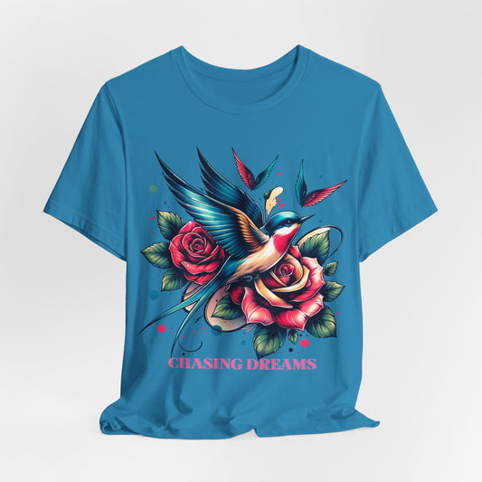 Chasing Dreams – Tattoo-Inspired Motivational Tee (Unisex, S–3XL)