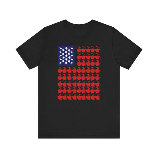 Patriotic Coffee Cups Independence Tee