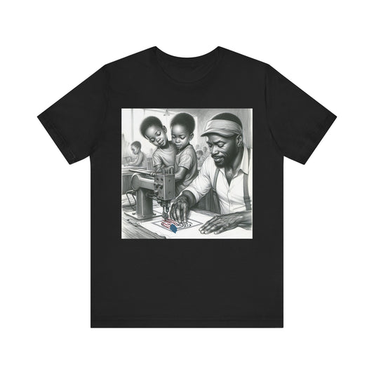 Empowering Father & Children Sewing Family Tee