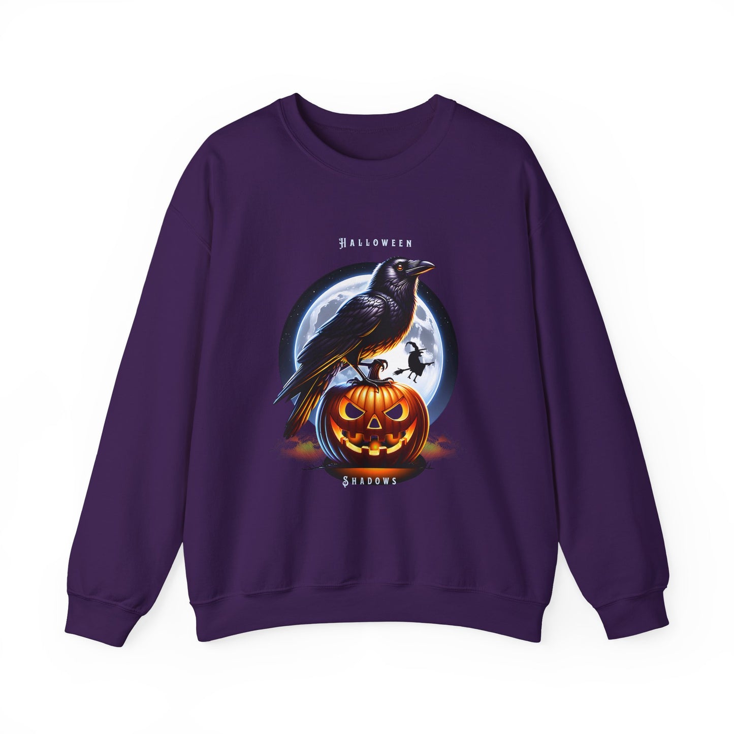 Halloween Shadows Raven Sweatshirt (Unisex S-2XL)