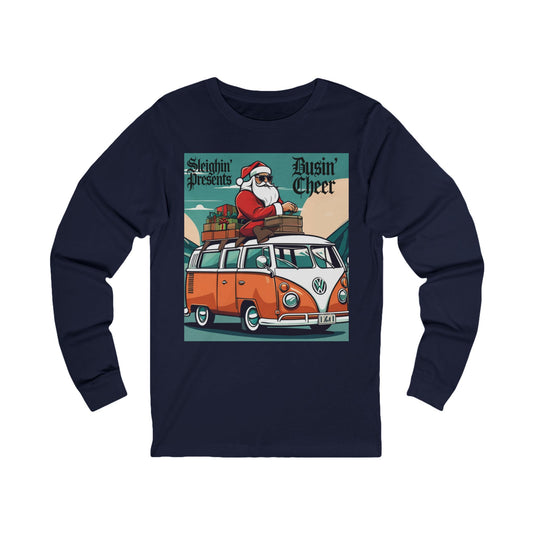 Vintage Santa Van Long Sleeve Tee (Unisex S-2XL)
