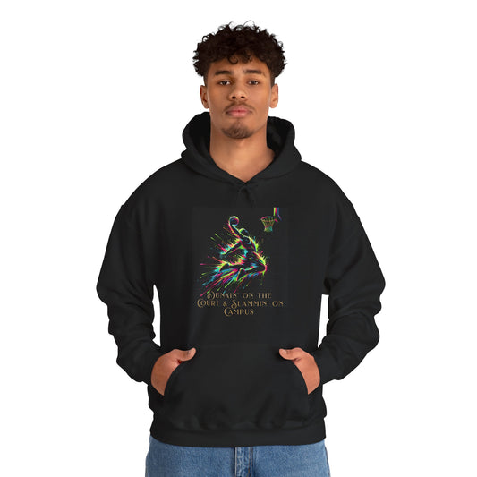 Electric Dunkin & Slammin – Athletic Basketball Hoodie (Unisex, S-5XL)