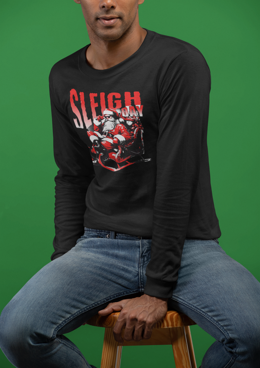 Sleigh Day Cool Clause Long Sleeve Tee (Unisex S-2XL)