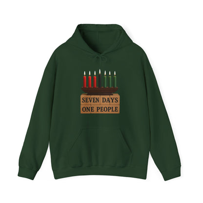 Seven Days, One People Kinara Hoodie - Kwanzaa (Unisex S–5XL) in S