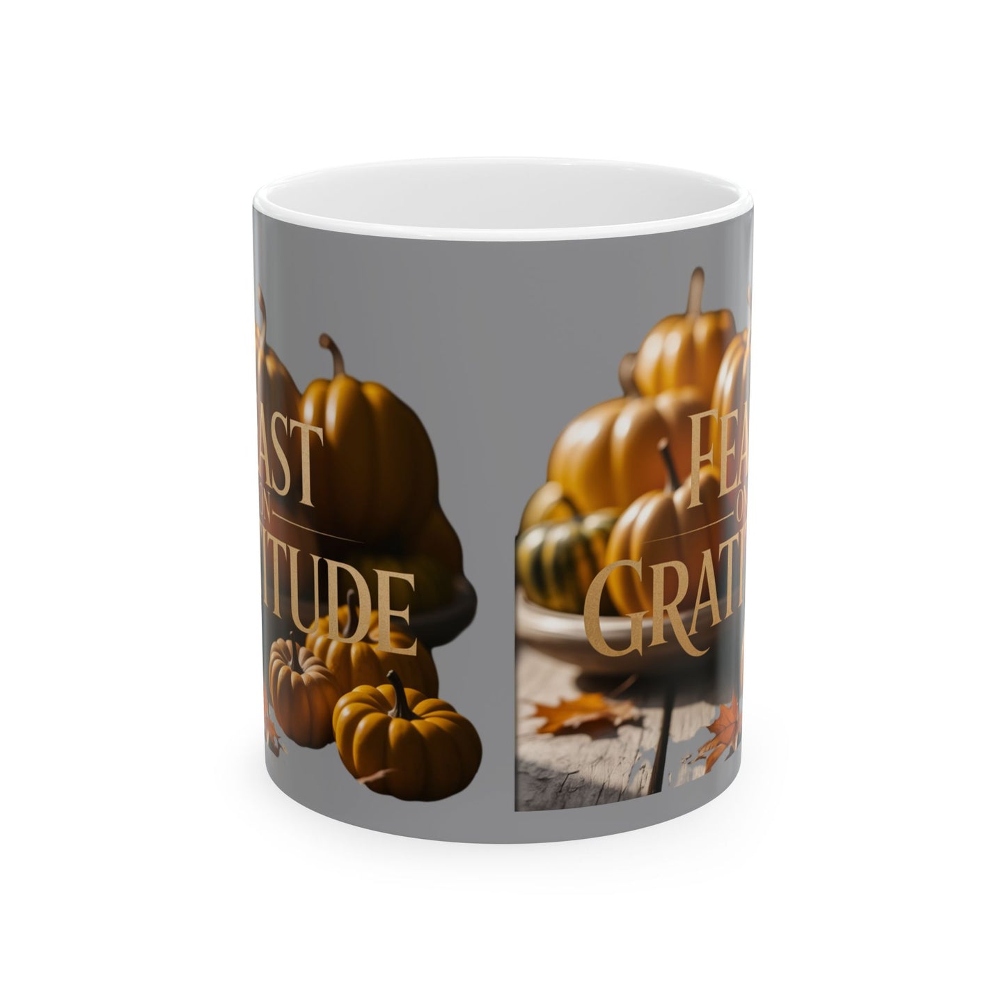 Feast On Gratitude Pumpkin Mug