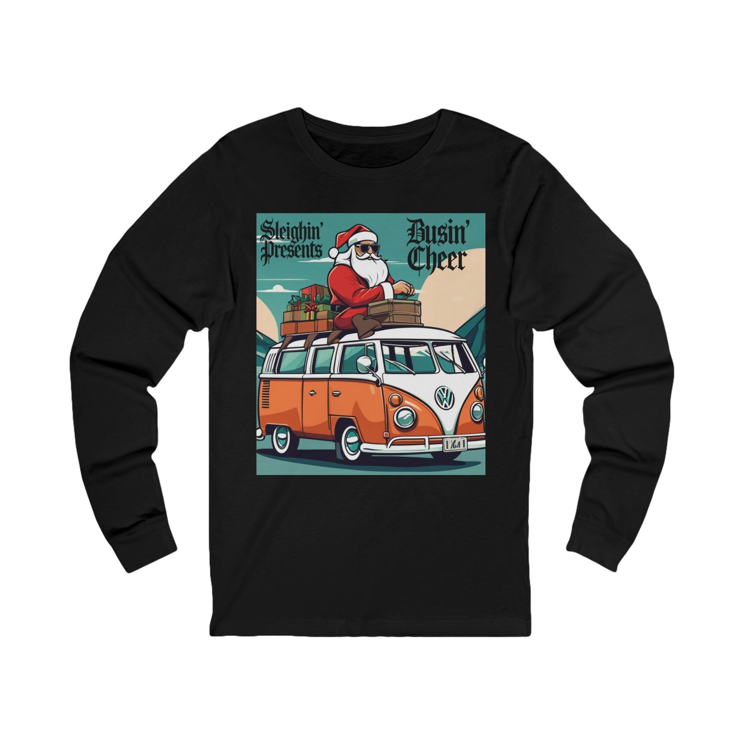 Vintage Santa Van Long Sleeve Tee (Unisex S-2XL)