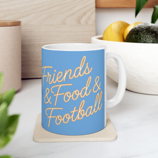 Friends, Food & Football Mug