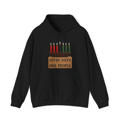 Seven Days, One People Kinara Hoodie - Kwanzaa (Unisex S–5XL) in L
