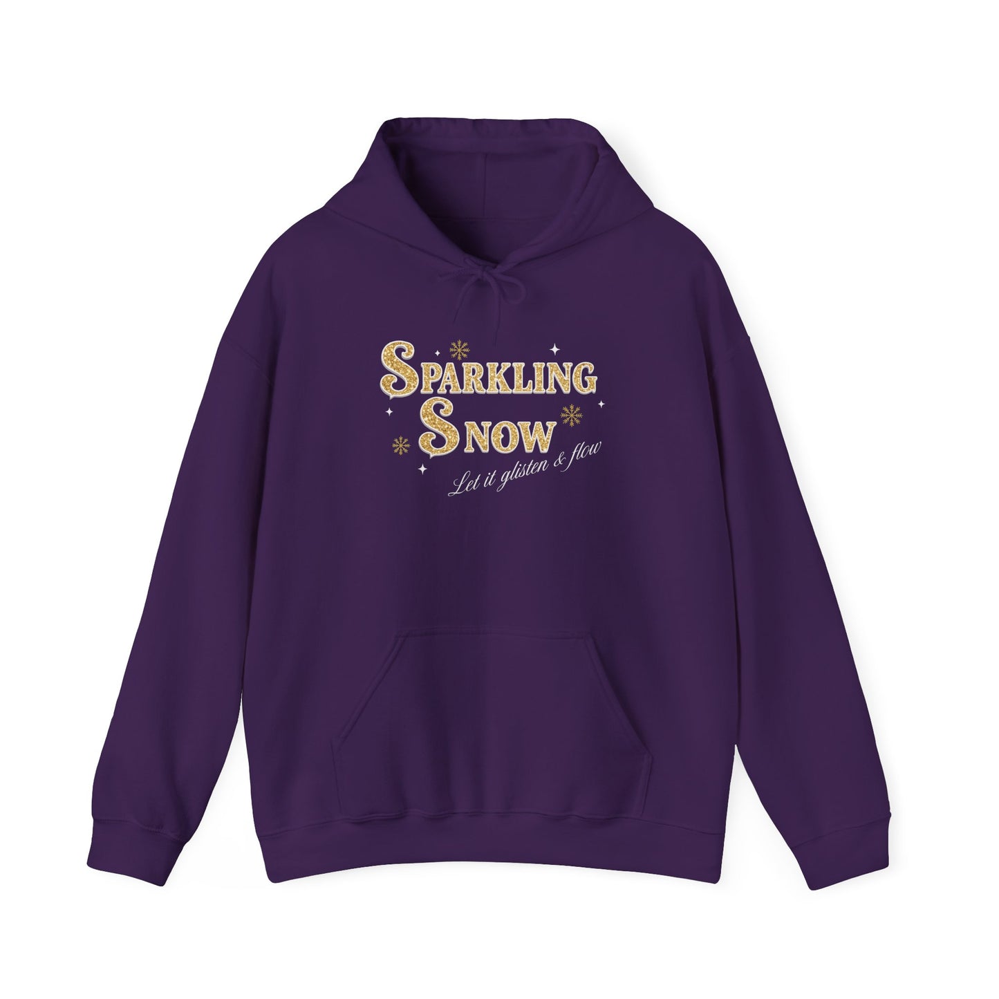 Sparkling Snow Winter Hoodie – Let It Glisten & Flow (Unisex S-5XL)