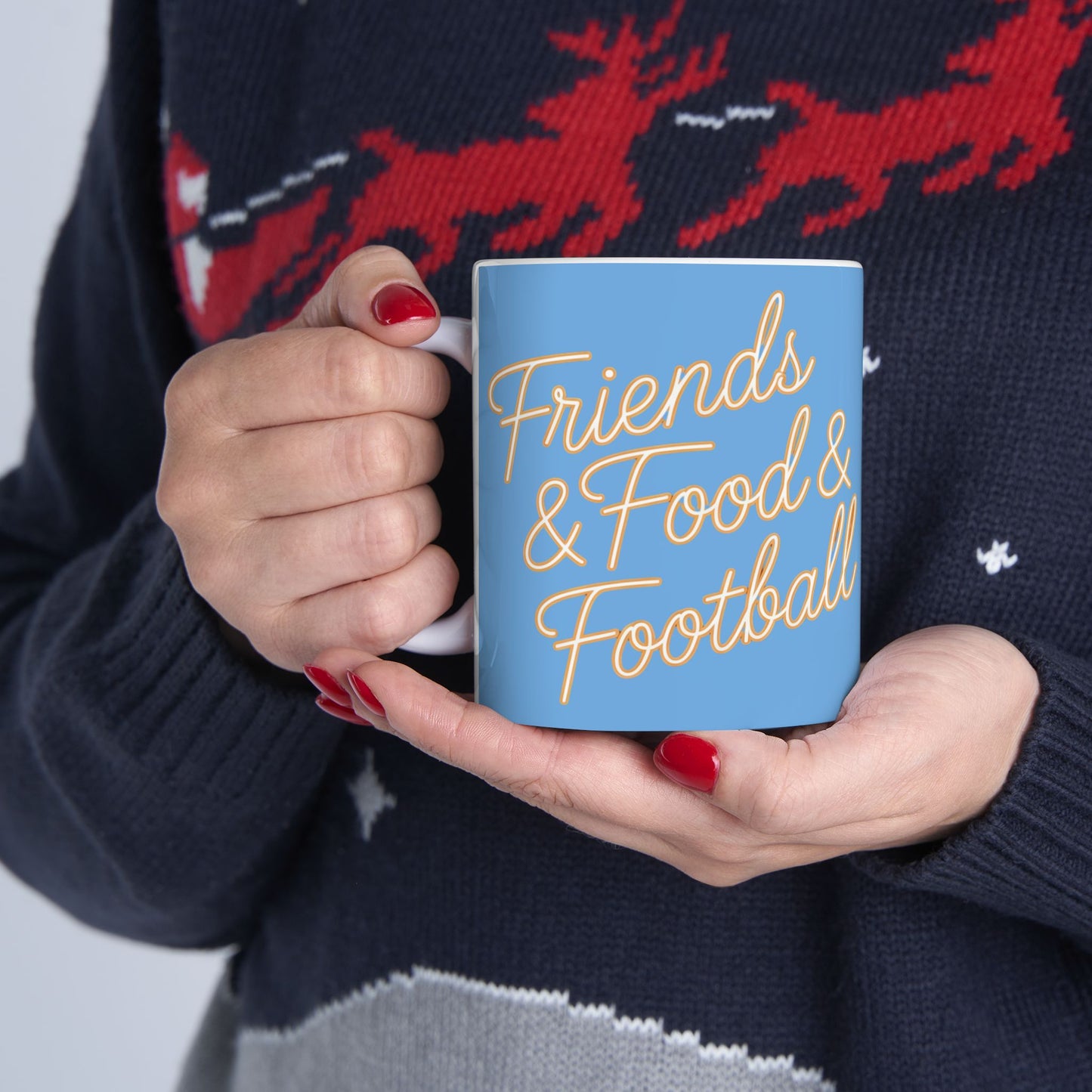 Friends, Food & Football Mug