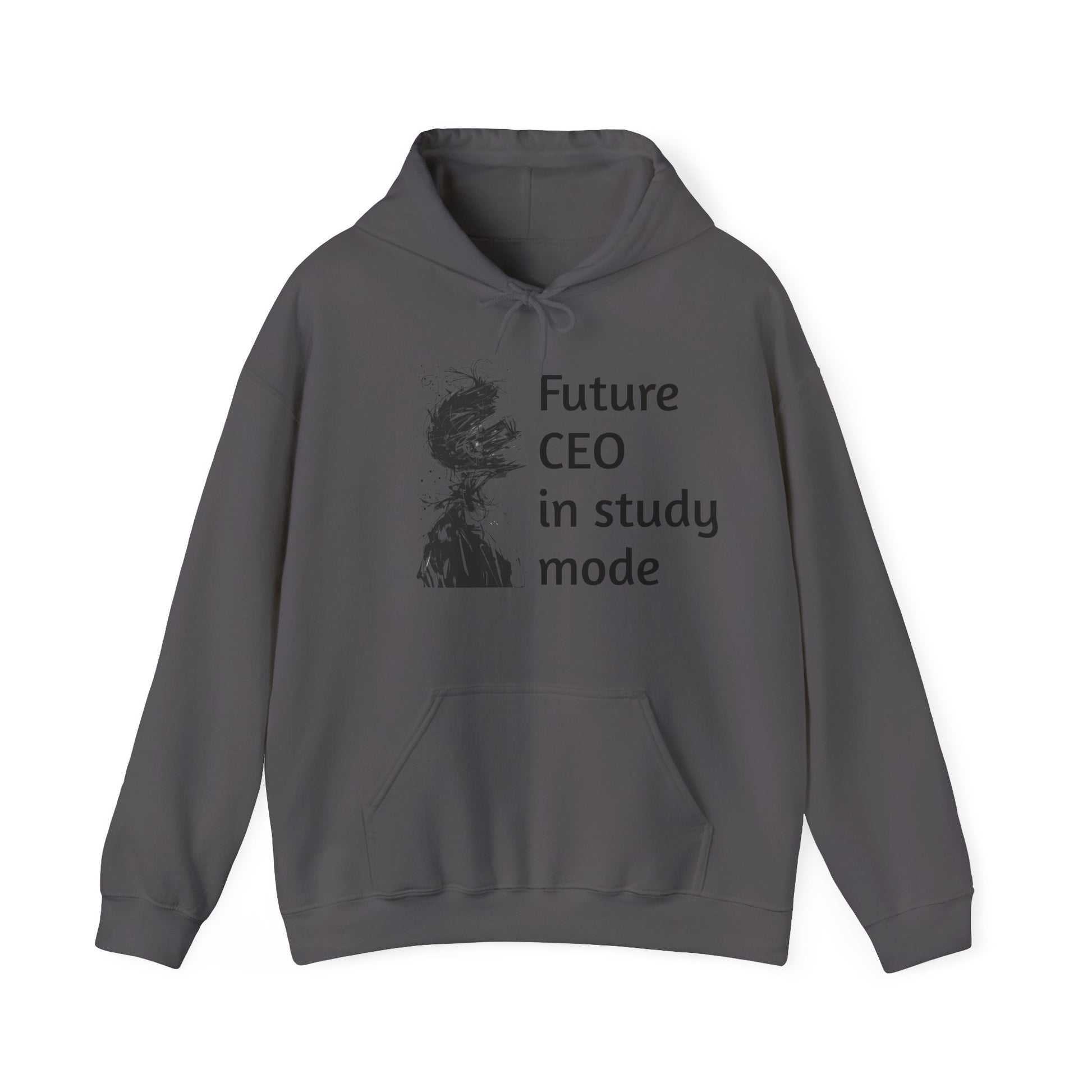 Future CEO Empowerment – Motivational Hoodie (Unisex, S–5XL) in charcoal