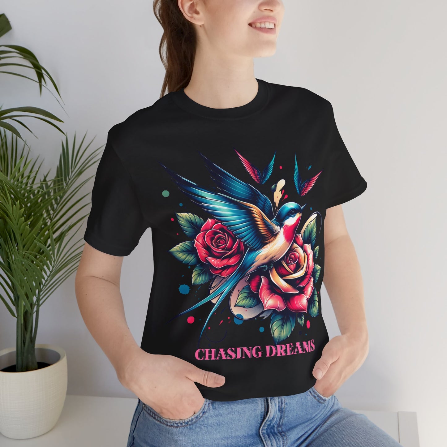 Chasing Dreams – Tattoo-Inspired Motivational Tee (Unisex, S–3XL)
