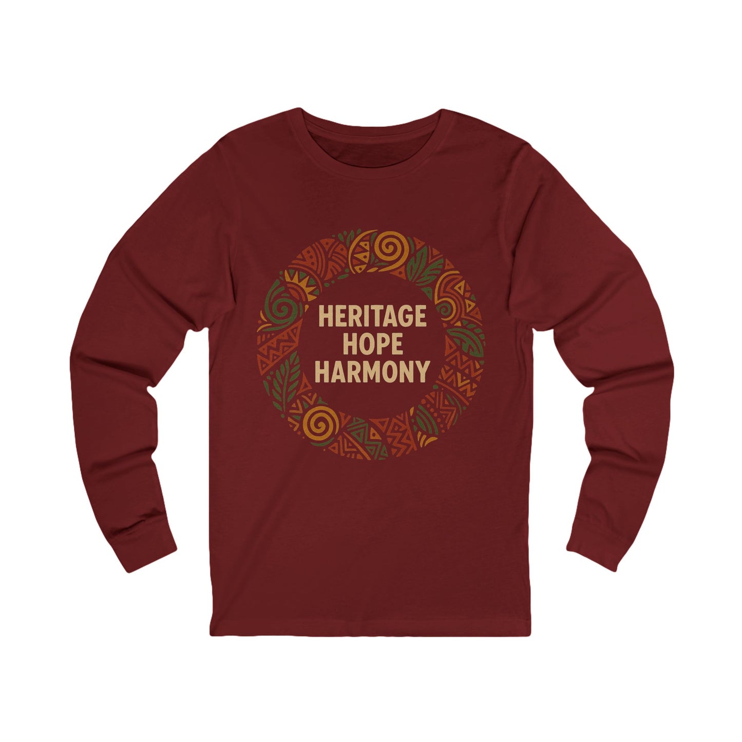 Heritage, Hope, and Harmony Wreath Long-Sleeve Tee - Kwanzaa (Unisex S-2XL)