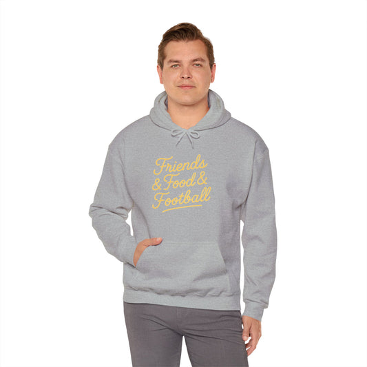 Friends & Food & Football Game Day Hoodie (Unisex S-5XL)