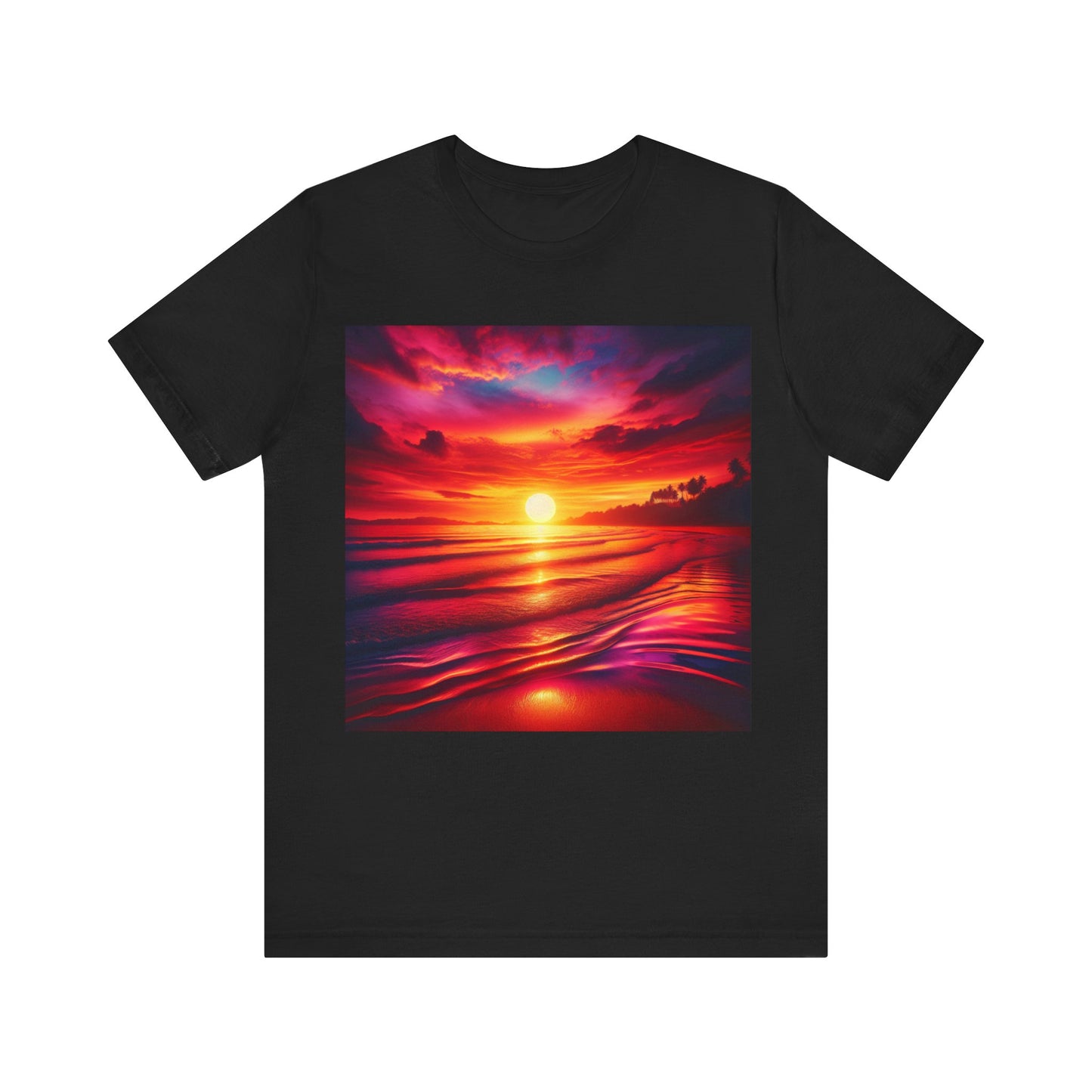 Vibrant Sunset Beach Tee