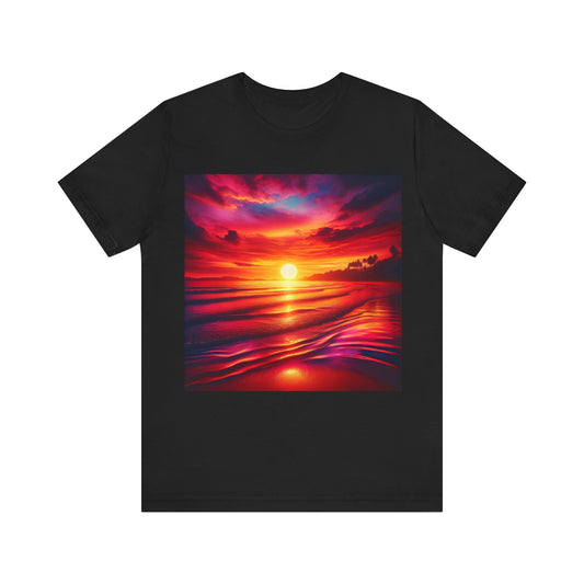 Vibrant Sunset Beach Tee