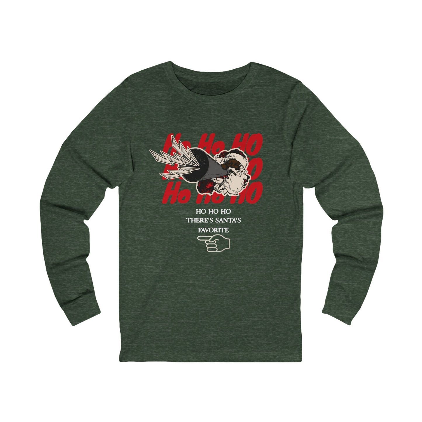 Santa's Favorite There Long-Sleeve Tee (Unisex S-2XL)