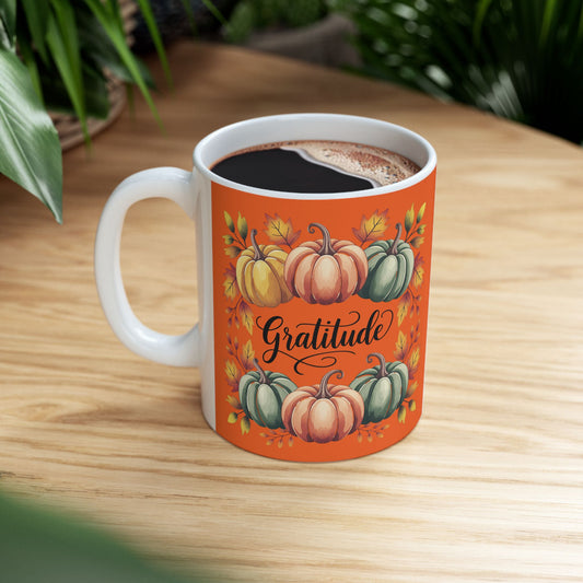 Fall Pumpkin Gratitude Mug
