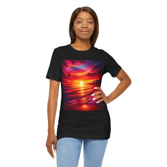 Vibrant Sunset Beach Tee