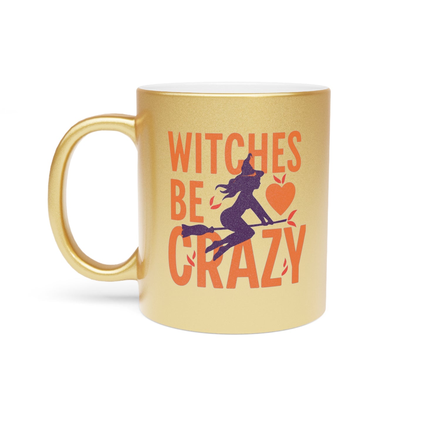 Witches Be Crazy Gold Mug, 11oz