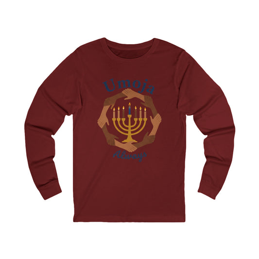 Umoja Always Unity Lights Long-Sleeve Tee – Kwanzaa (Unisex S-2XL)