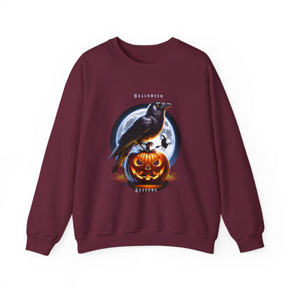Halloween Shadows Raven Sweatshirt (Unisex S-2XL) in Purple
