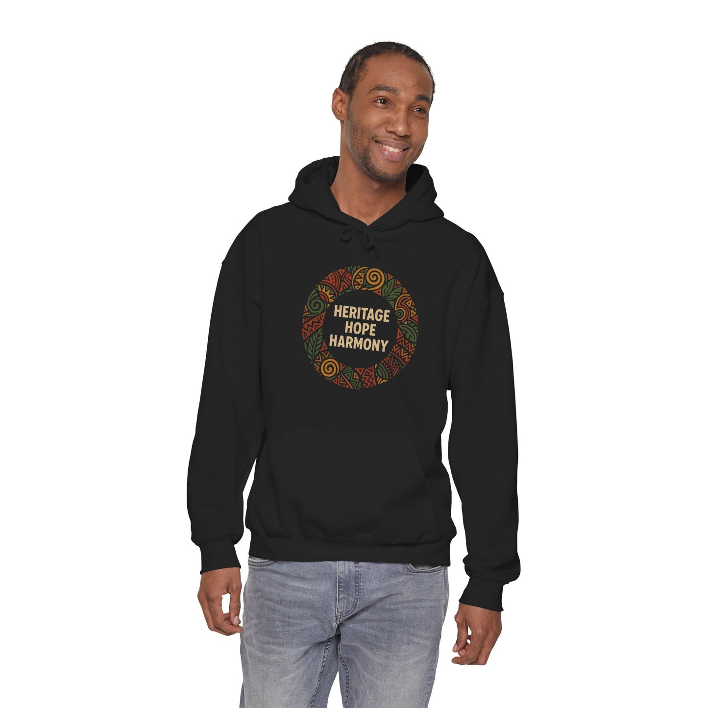 Heritage, Hope, and Harmony Wreath Hoodie - Kwanzaa (Unisex S–5XL)