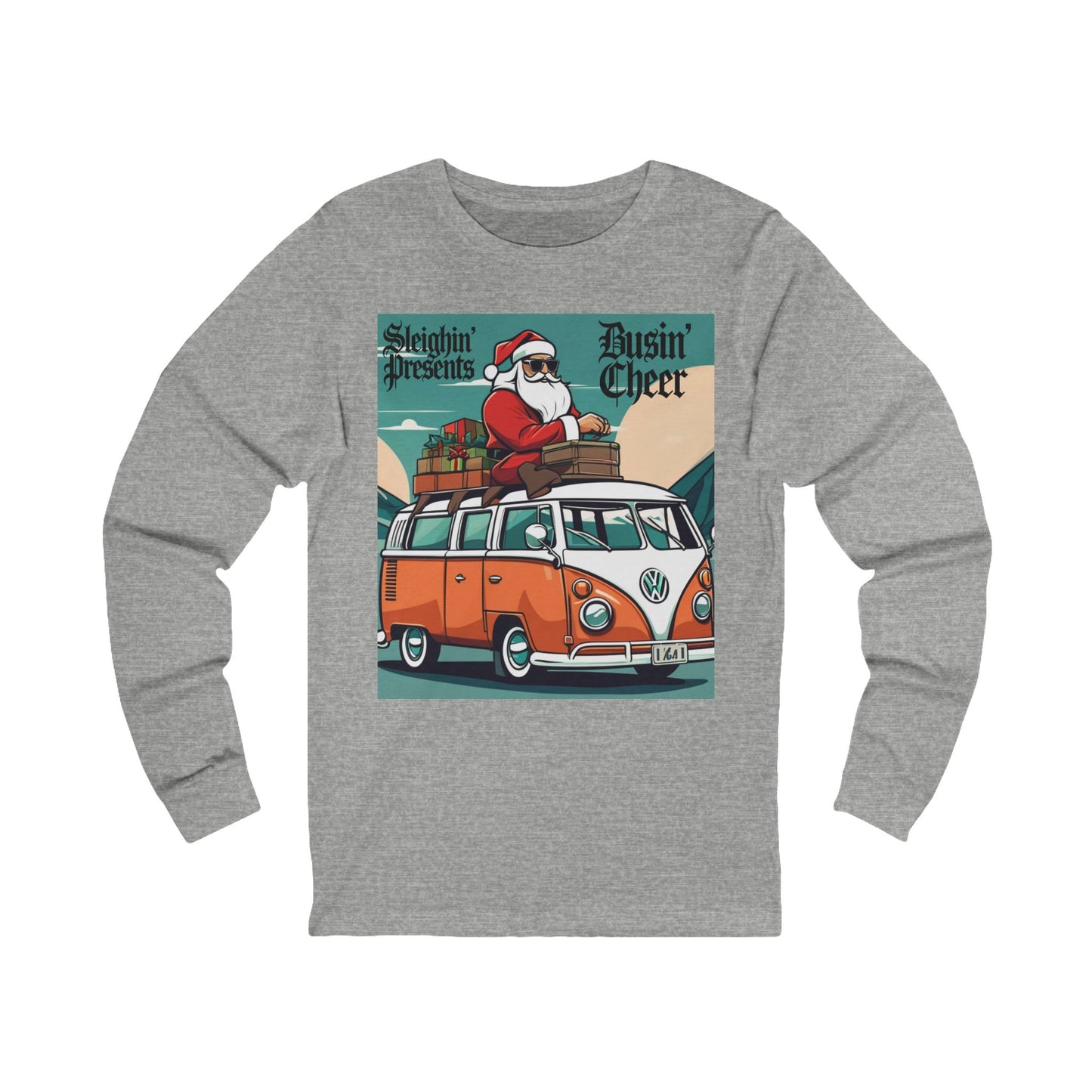 Vintage Santa Van Long Sleeve Tee (Unisex S-2XL)