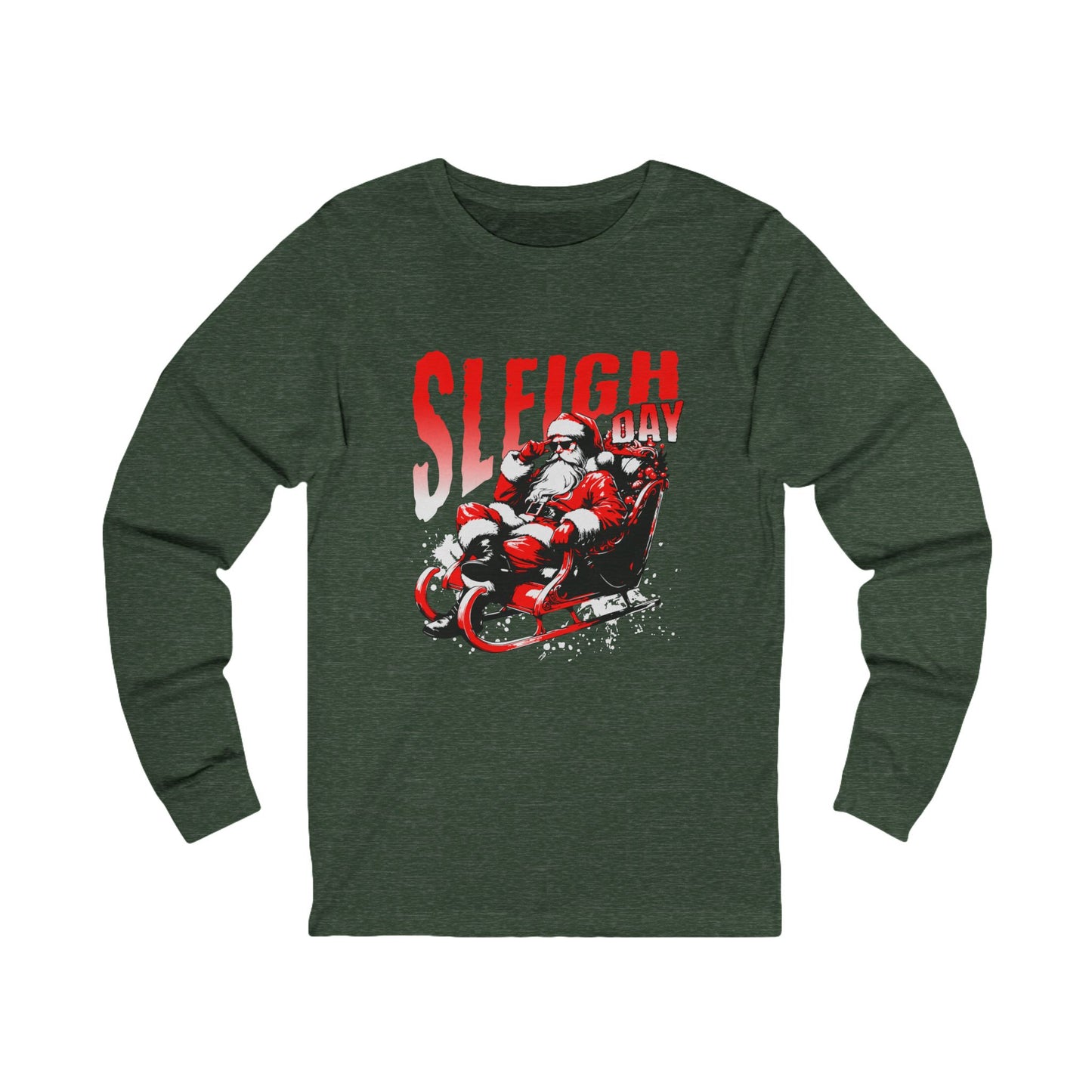 Sleigh Day Cool Clause Long Sleeve Tee (Unisex S-2XL)