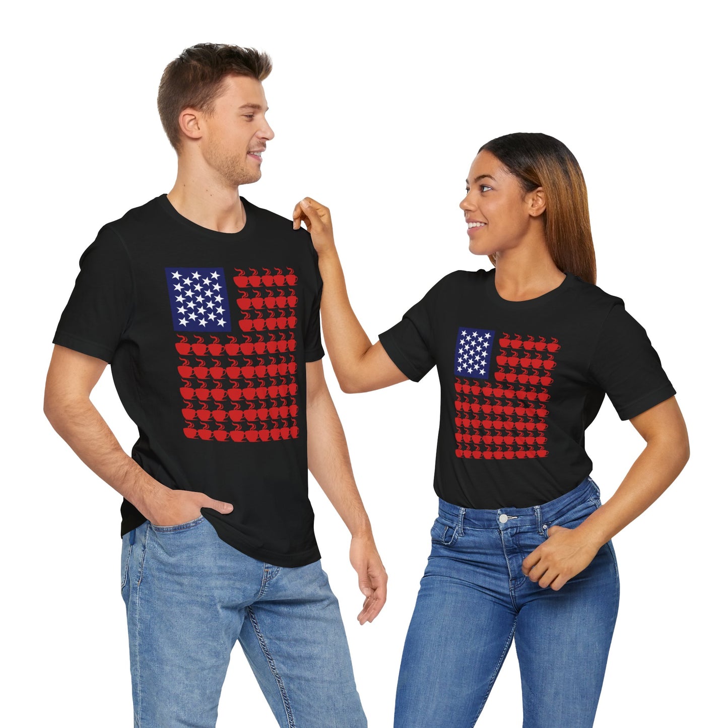 Patriotic Coffee Cups Independence Tee